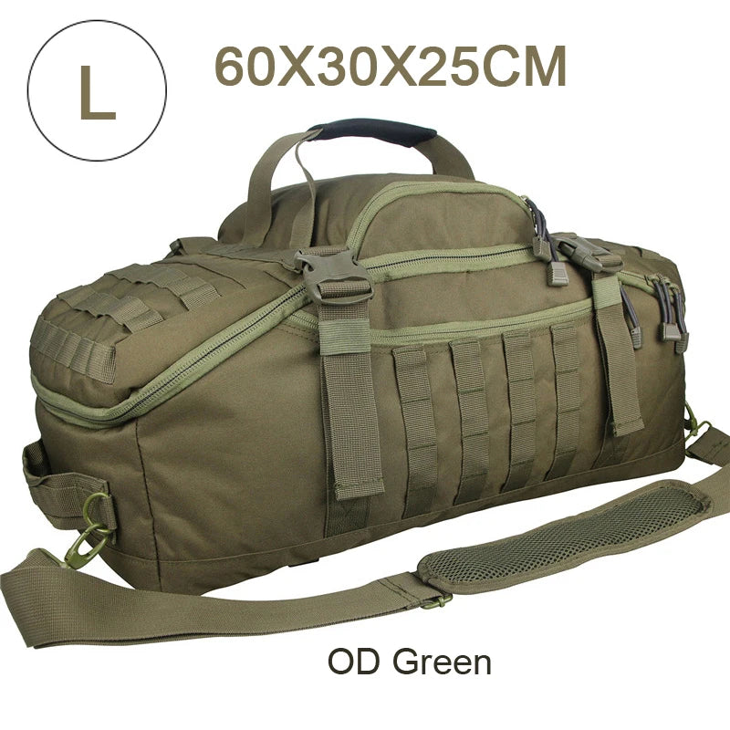 LQARMY 25L 45L 80L Sport Travel Bag Molle Tactical Backpack Gym Fitness Bag Large Duffle Bags for Camping Hunting Fishing