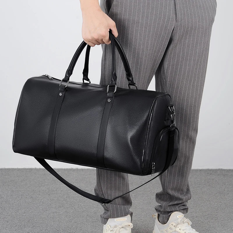Unisex Large Capacity Travel Bag，Sports Gym Tote Bags for Women Weekender Overnight Duffle Bag with Shoe Compartment.