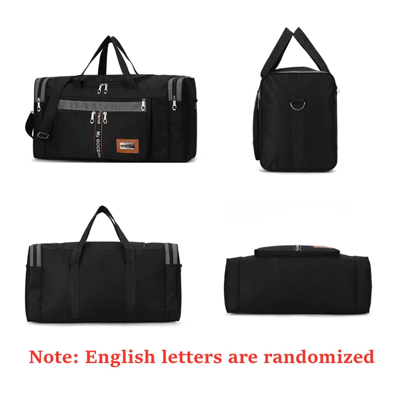 Travel Bag Large Capacity Handbag Portable Outdoor Carry Luggage Convenient Practical Male'S Weekend Duffle Bags Random Letters