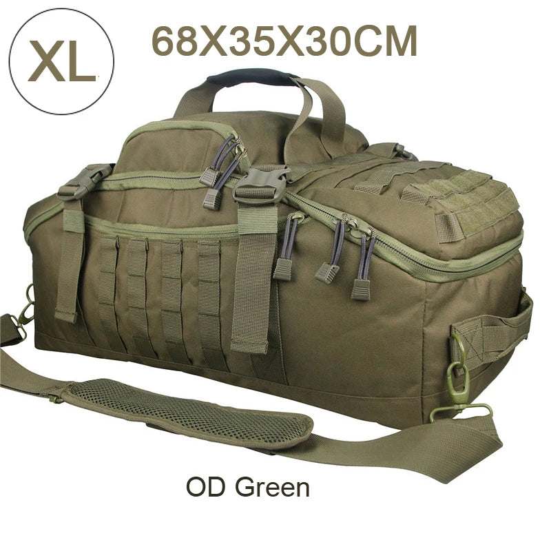 LQARMY 25L 45L 80L Sport Travel Bag Molle Tactical Backpack Gym Fitness Bag Large Duffle Bags for Camping Hunting Fishing