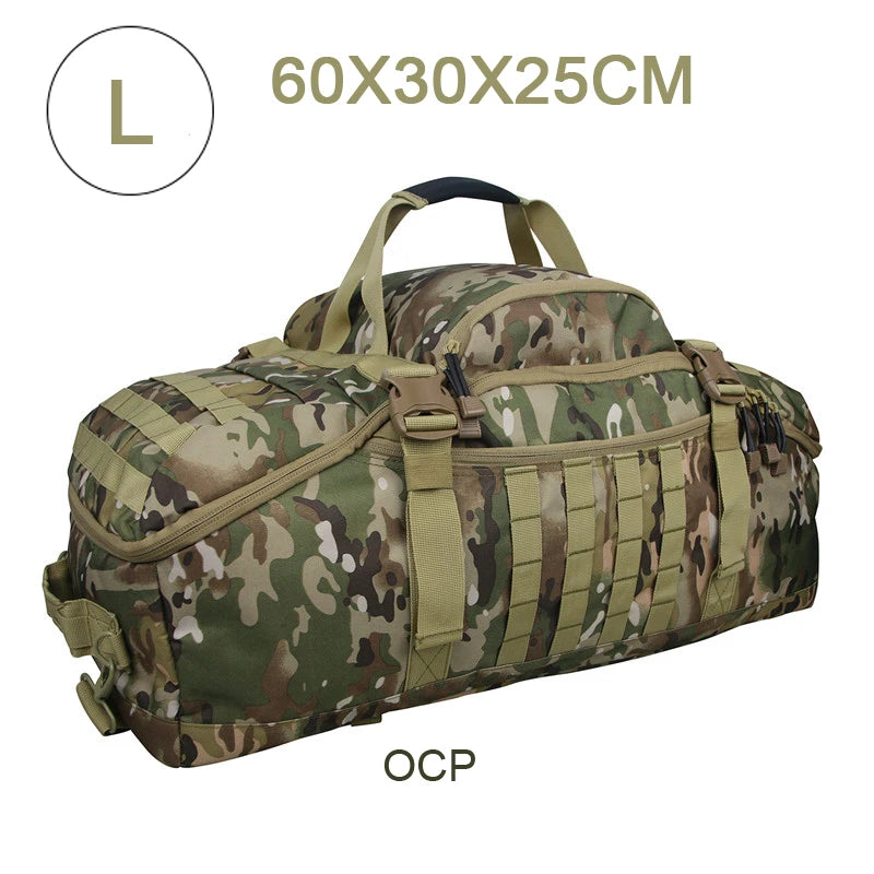 LQARMY 25L 45L 80L Sport Travel Bag Molle Tactical Backpack Gym Fitness Bag Large Duffle Bags for Camping Hunting Fishing