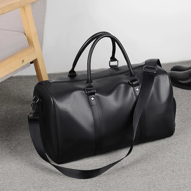 Unisex Large Capacity Travel Bag，Sports Gym Tote Bags for Women Weekender Overnight Duffle Bag with Shoe Compartment.