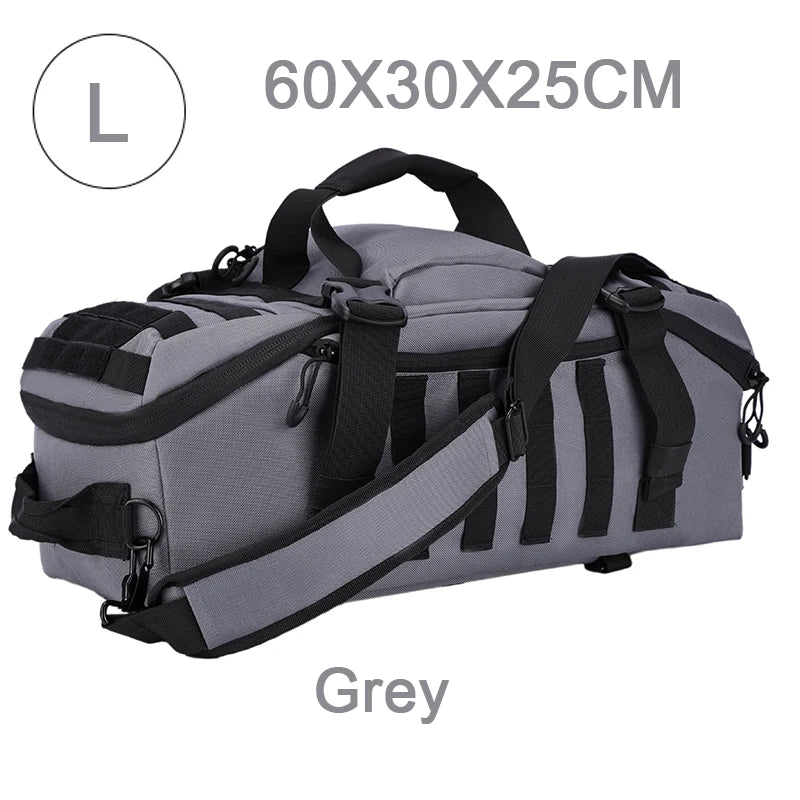 LQARMY 25L 45L 80L Sport Travel Bag Molle Tactical Backpack Gym Fitness Bag Large Duffle Bags for Camping Hunting Fishing