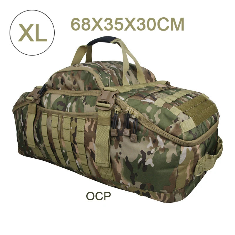 LQARMY 25L 45L 80L Sport Travel Bag Molle Tactical Backpack Gym Fitness Bag Large Duffle Bags for Camping Hunting Fishing