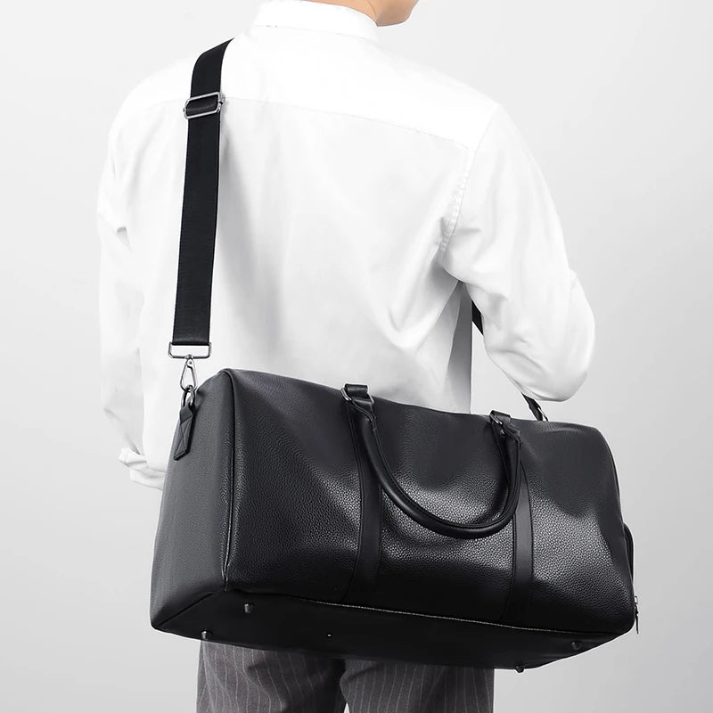 Unisex Large Capacity Travel Bag，Sports Gym Tote Bags for Women Weekender Overnight Duffle Bag with Shoe Compartment.