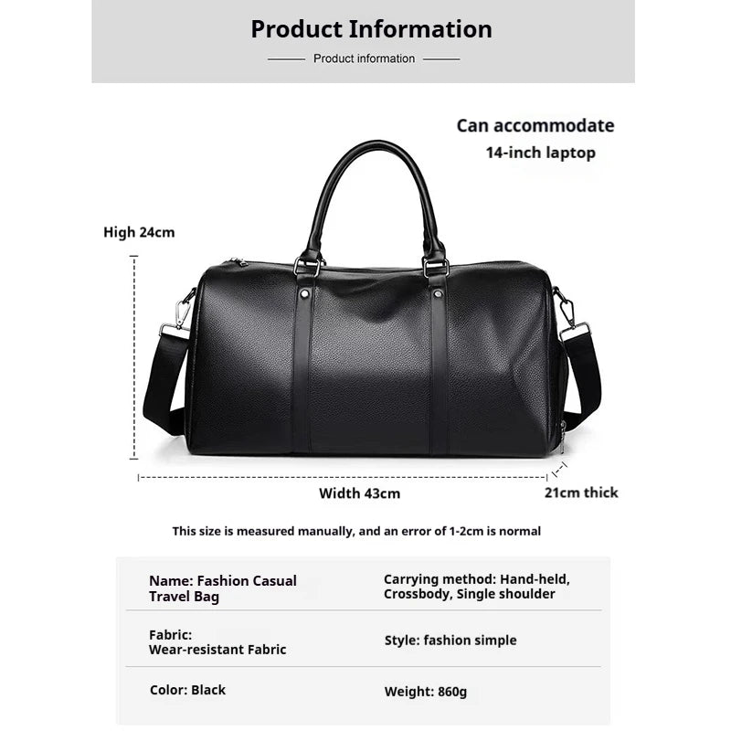 Unisex Large Capacity Travel Bag，Sports Gym Tote Bags for Women Weekender Overnight Duffle Bag with Shoe Compartment.