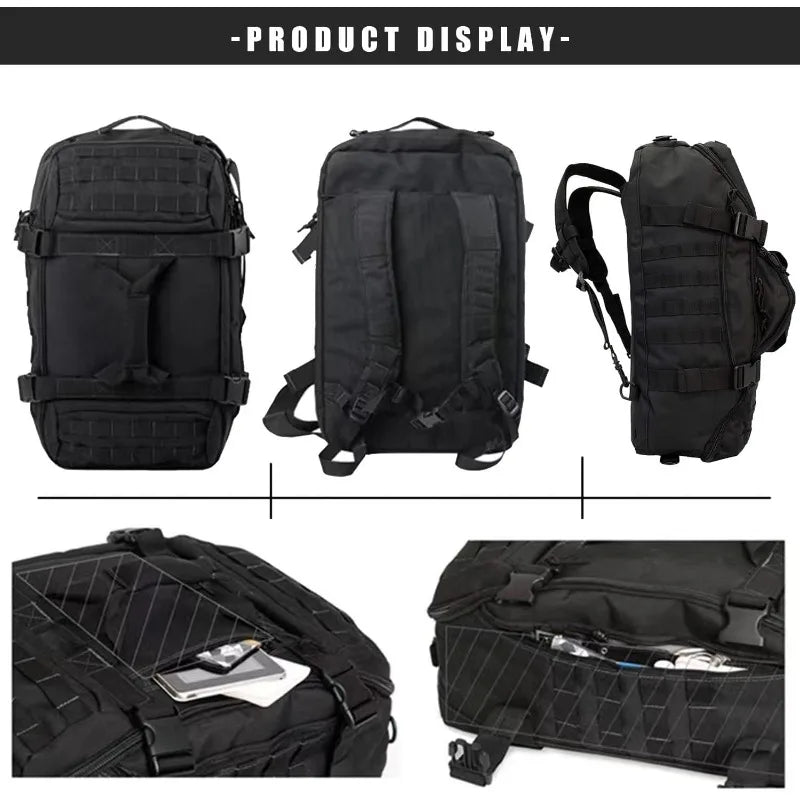 LQARMY 25L 45L 80L Sport Travel Bag Molle Tactical Backpack Gym Fitness Bag Large Duffle Bags for Camping Hunting Fishing