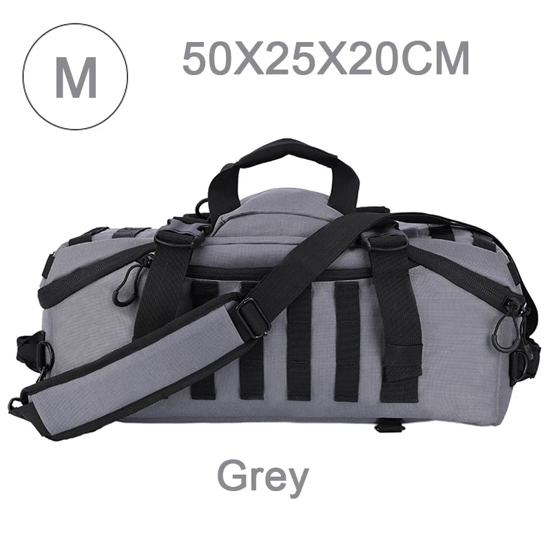LQARMY 25L 45L 80L Sport Travel Bag Molle Tactical Backpack Gym Fitness Bag Large Duffle Bags for Camping Hunting Fishing