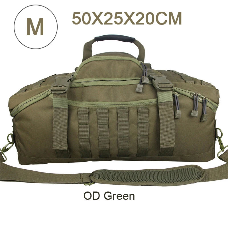 LQARMY 25L 45L 80L Sport Travel Bag Molle Tactical Backpack Gym Fitness Bag Large Duffle Bags for Camping Hunting Fishing