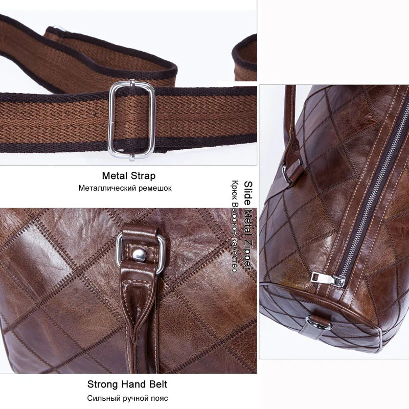 Men'S Travel Bags Hand Luggage Genuine Leather Duffle Bags Leather Luggage Travel Bag Suitcases Handbags Big/Weekend Bag