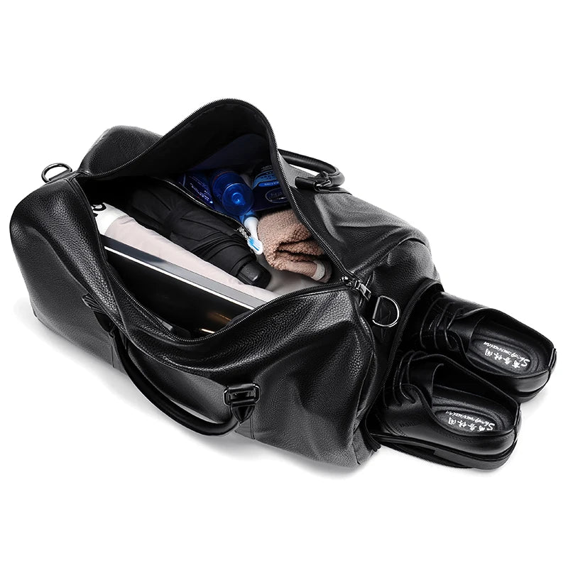 Unisex Large Capacity Travel Bag，Sports Gym Tote Bags for Women Weekender Overnight Duffle Bag with Shoe Compartment.