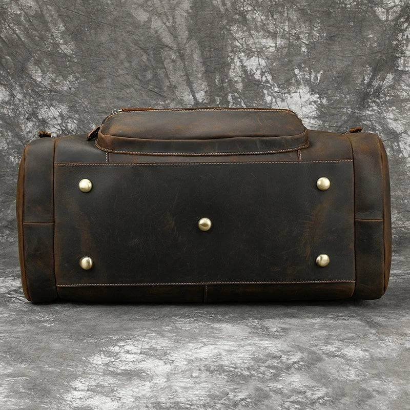 Big Capacity Leather Baggage Bag for Men Male Travel Bag Duffle Bags Weekender Bags on Luggage over Night Handbags for Man
