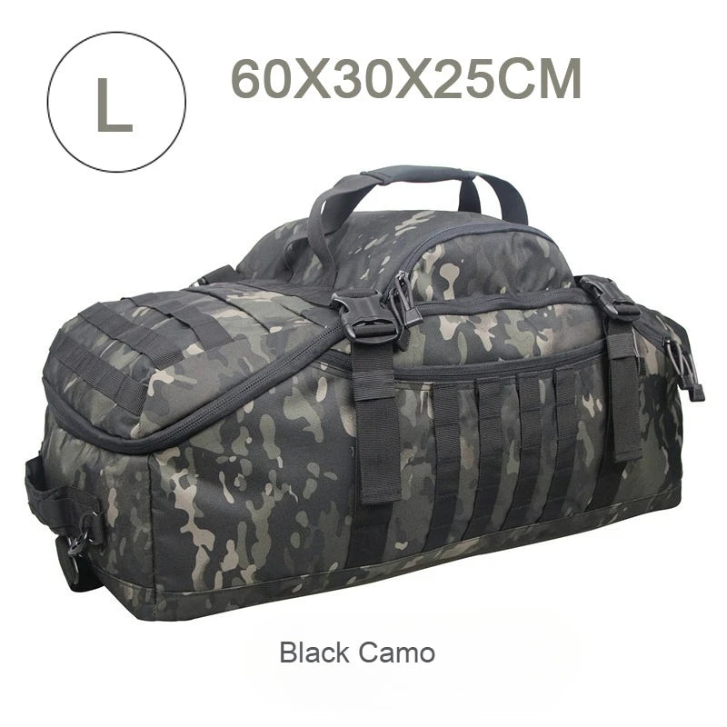 LQARMY 25L 45L 80L Sport Travel Bag Molle Tactical Backpack Gym Fitness Bag Large Duffle Bags for Camping Hunting Fishing