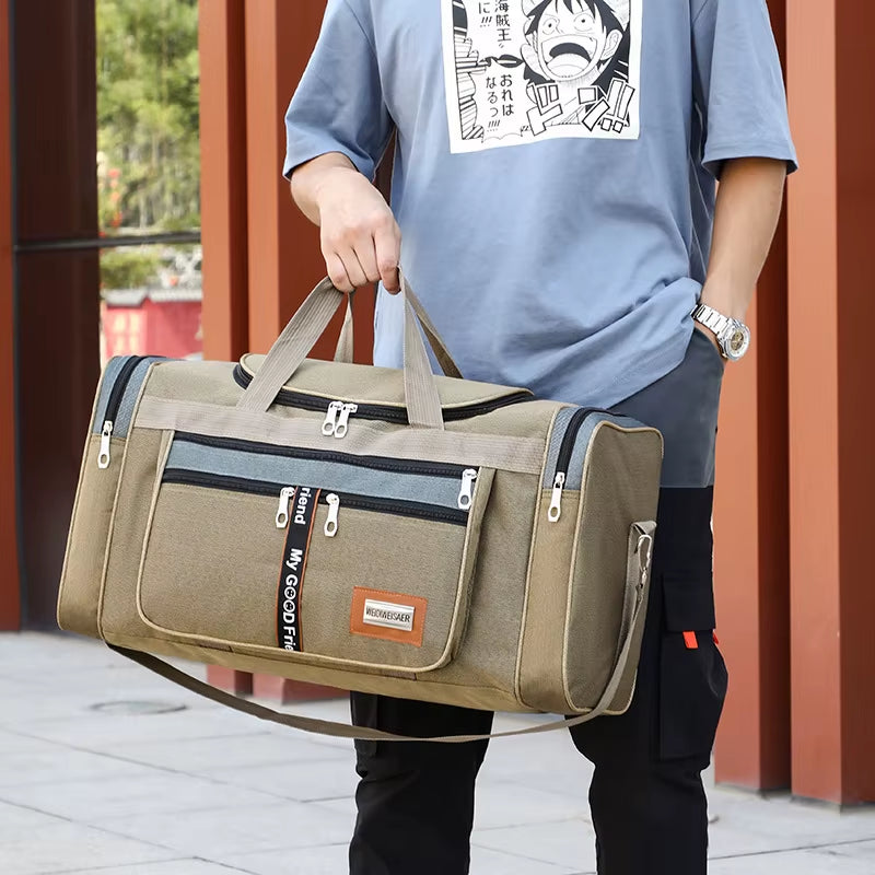 Travel Bag Large Capacity Handbag Portable Outdoor Carry Luggage Convenient Practical Male'S Weekend Duffle Bags Random Letters