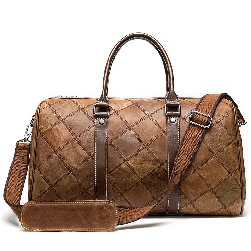 Men'S Travel Bags Hand Luggage Genuine Leather Duffle Bags Leather Luggage Travel Bag Suitcases Handbags Big/Weekend Bag