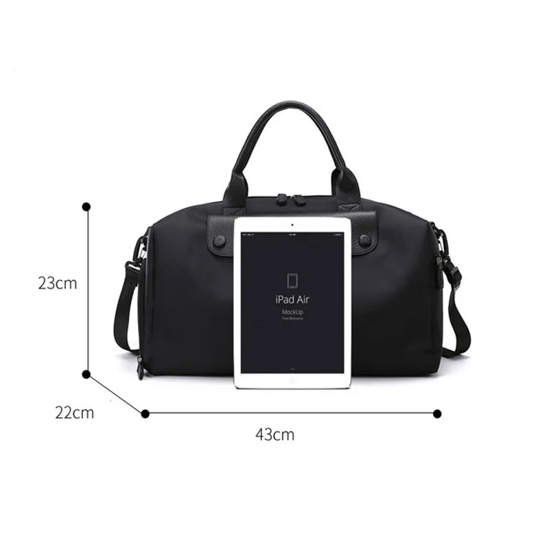 Women Waterproof Sports Gym Duffle Bags Multifunction Dry Wet Separation Bags Fitness Training Yoga Shoulder Bag with Shoe Bag