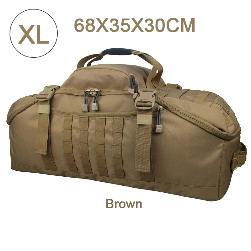 LQARMY 25L 45L 80L Sport Travel Bag Molle Tactical Backpack Gym Fitness Bag Large Duffle Bags for Camping Hunting Fishing