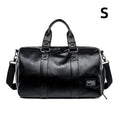 Large Capacity Travel Bag PU Travel Handbag Men Carry on Luggage Duffle Bags Soft Casual Black Big Weekend Bags Travelling Tote