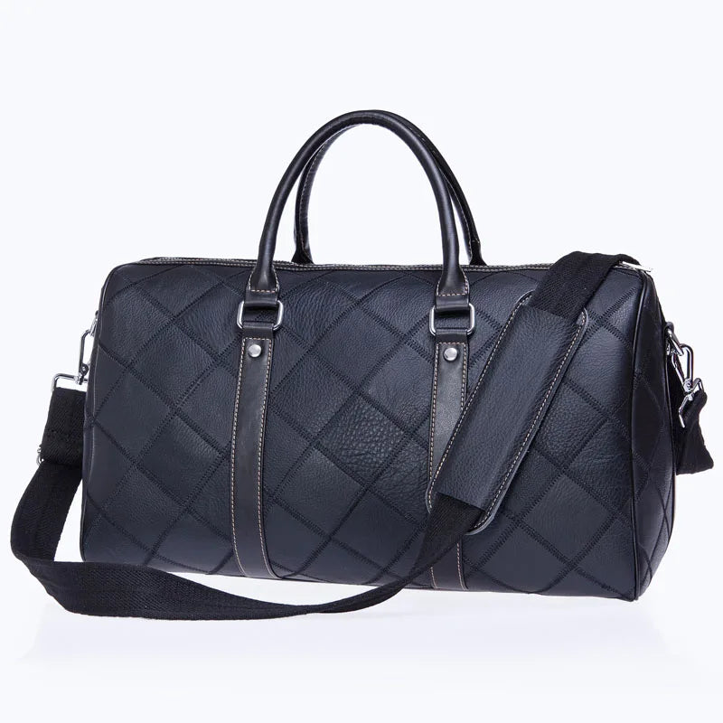 Men'S Travel Bags Hand Luggage Genuine Leather Duffle Bags Leather Luggage Travel Bag Suitcases Handbags Big/Weekend Bag